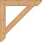 Ekena Millwork Traditional Slat Smooth Bracket w/ Offset Brace, Western Red Cedar, 5 1/2"W x 28"D x 28"H BKT0604X28X28TRA06SWR - alternate 4